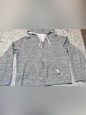 Abercrombie & Fitch hoodie, full zip hoodie / size large / light grey